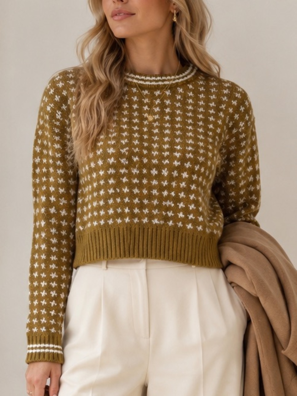 NWT Salty Crew Bronze Starlight Cozy Crew Neck Pullover Sweater Size Small